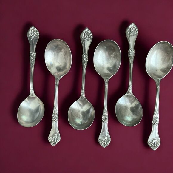 Vintage Paragon Triple Silver Plated Spoons Lot of 6 - Picture 1 of 3